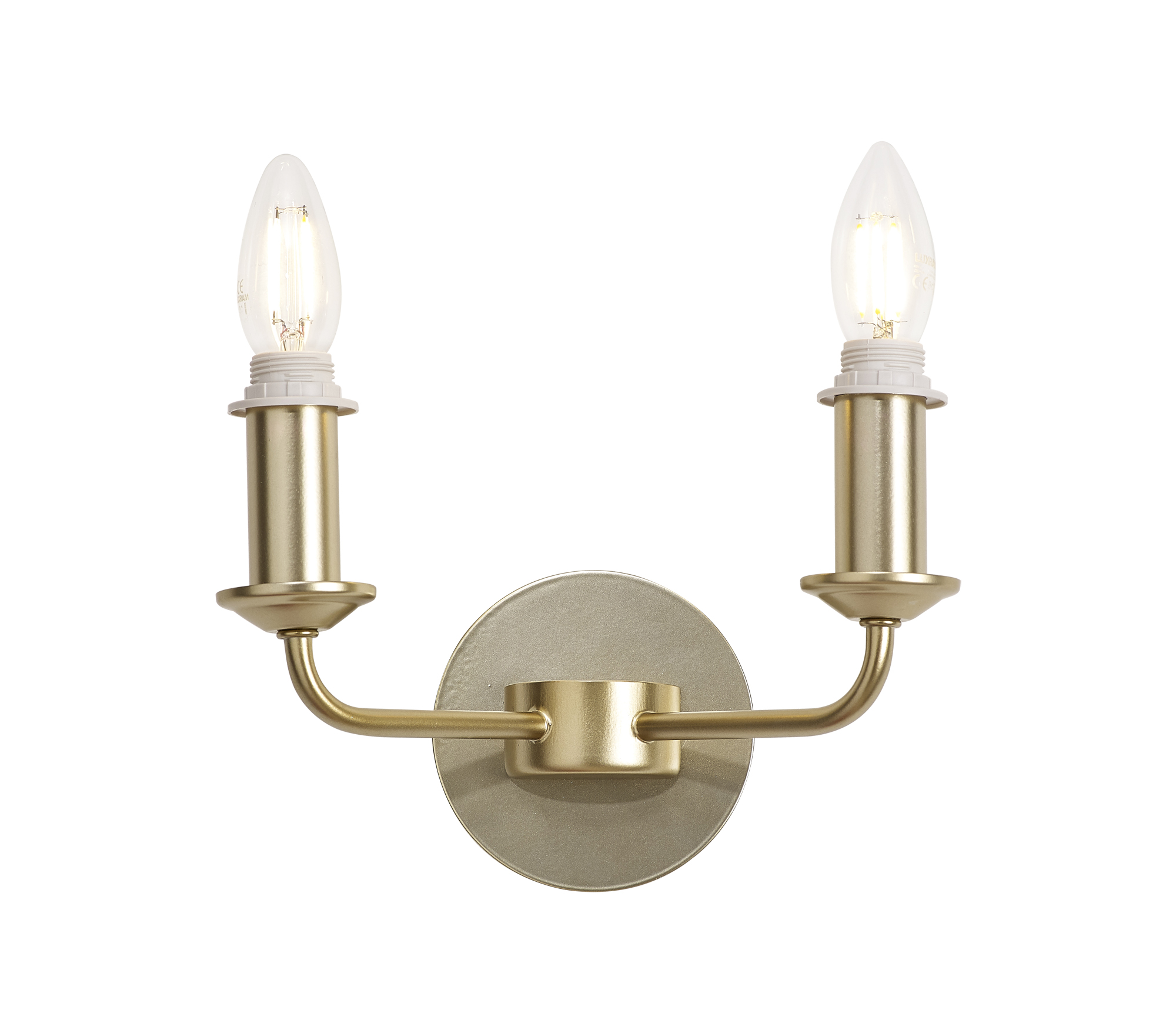 D0683  Banyan Switched Wall Lamp 2 Light Champagne Gold